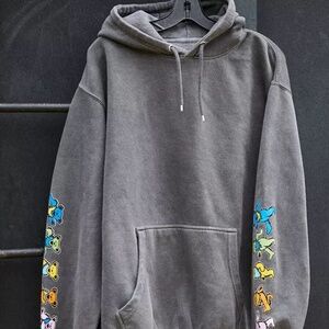 Grateful Dead Dancing Bear Hoodie Sweatshirt Hoodie from Urban Outfitters MEDIUM